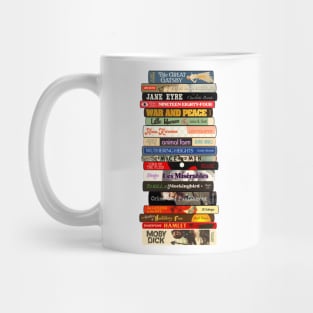 Classic Literature Books Stack Mug